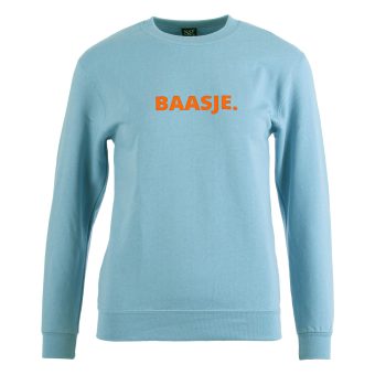 Sweater Baasje lichtblauw voorkant
