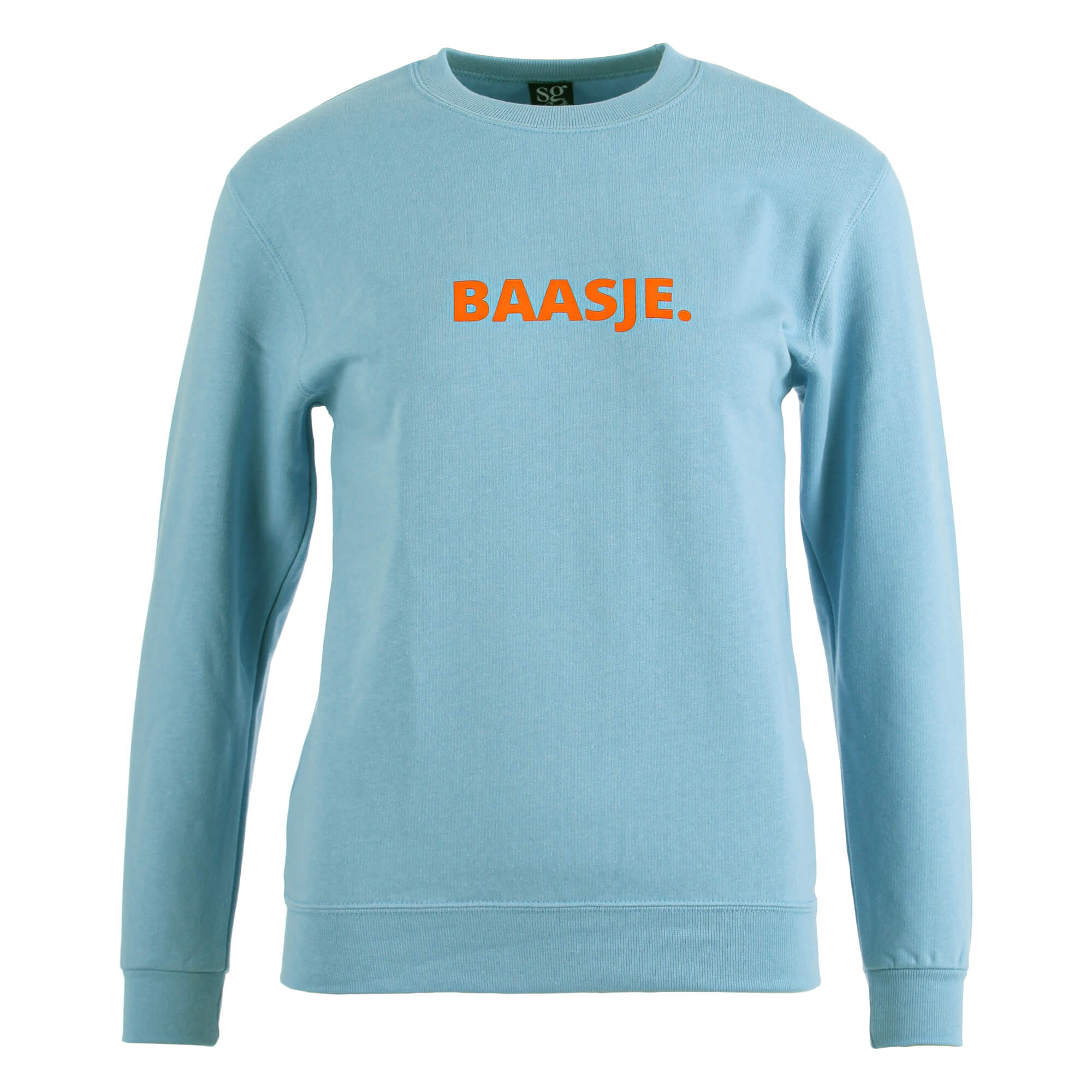 Sweater Baasje lichtblauw voorkant